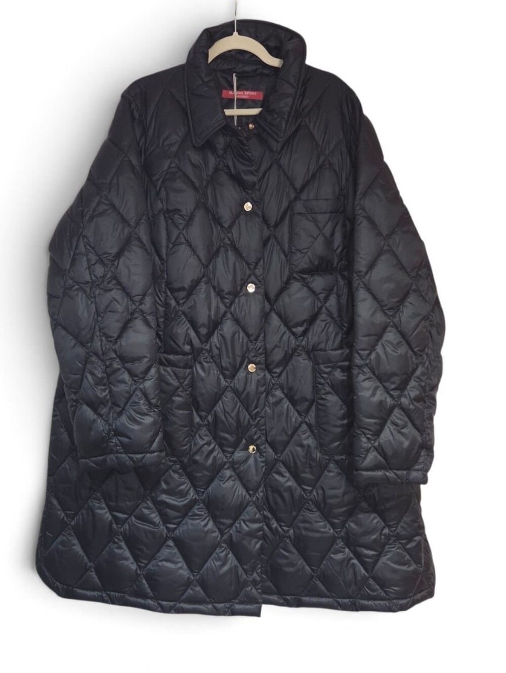 Marina Rinaldi Sport Black Quilted Puffer Pacos Coat Plus Size 22W $635